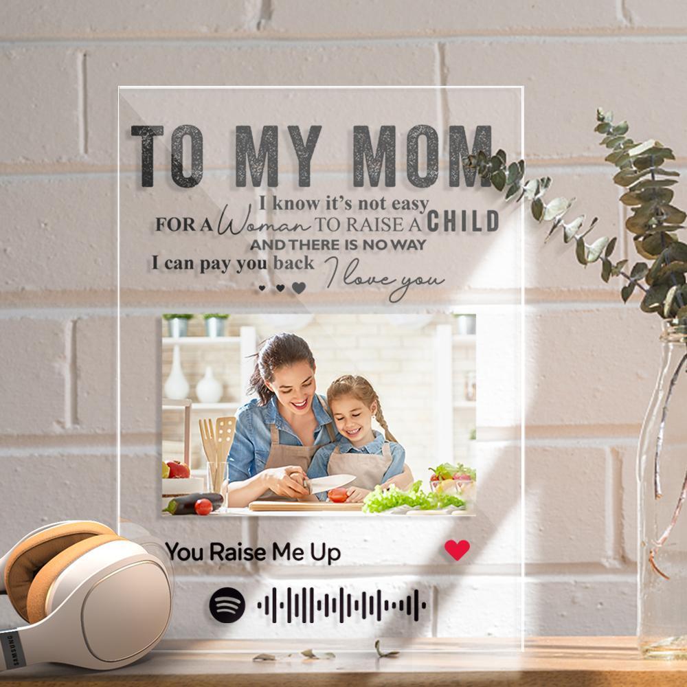 Custom Spotify Code Music Plaque(4.7in x 6.3in) - TO MY MOM