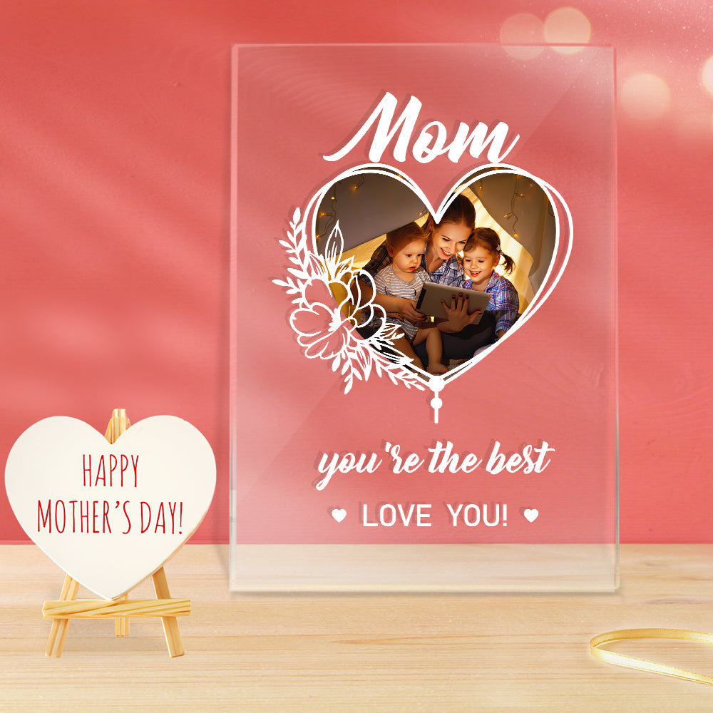 Personalized Your Photo Acrylic Night Light Gift for Mum - soufeelau