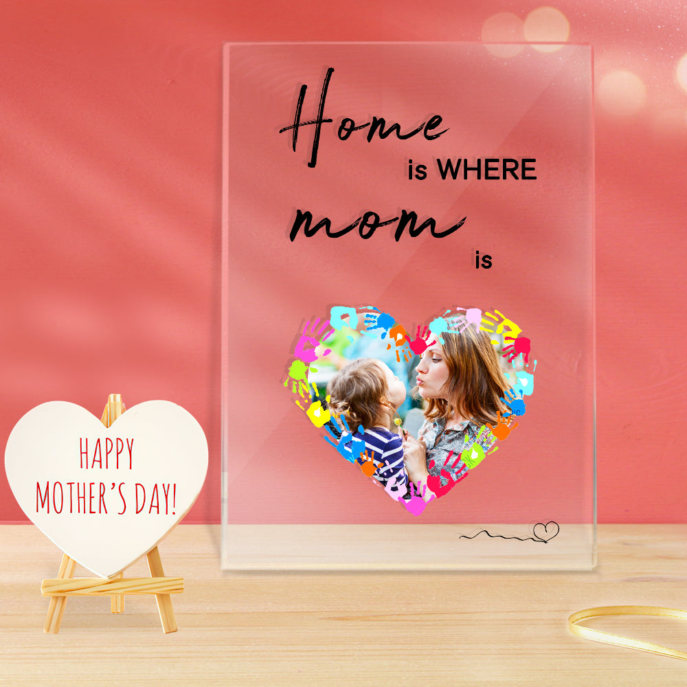 Custom Photo Handprint Lamp Gift for Mom - soufeelau