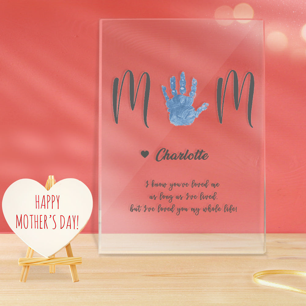 Personalized Name Handprint Night Light Gift for Mum - soufeelau