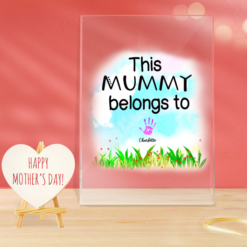 Personalized Name Night Light Handprint Lamp Gift for Mother - soufeelau