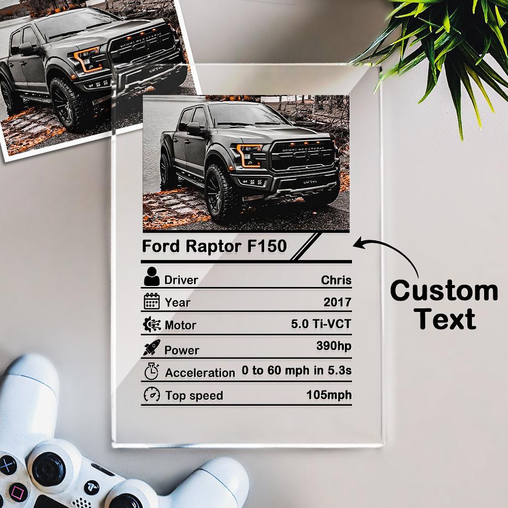 Customized Acrylic Plaque Personalized Car Information Table Decoration Ornament - soufeelau