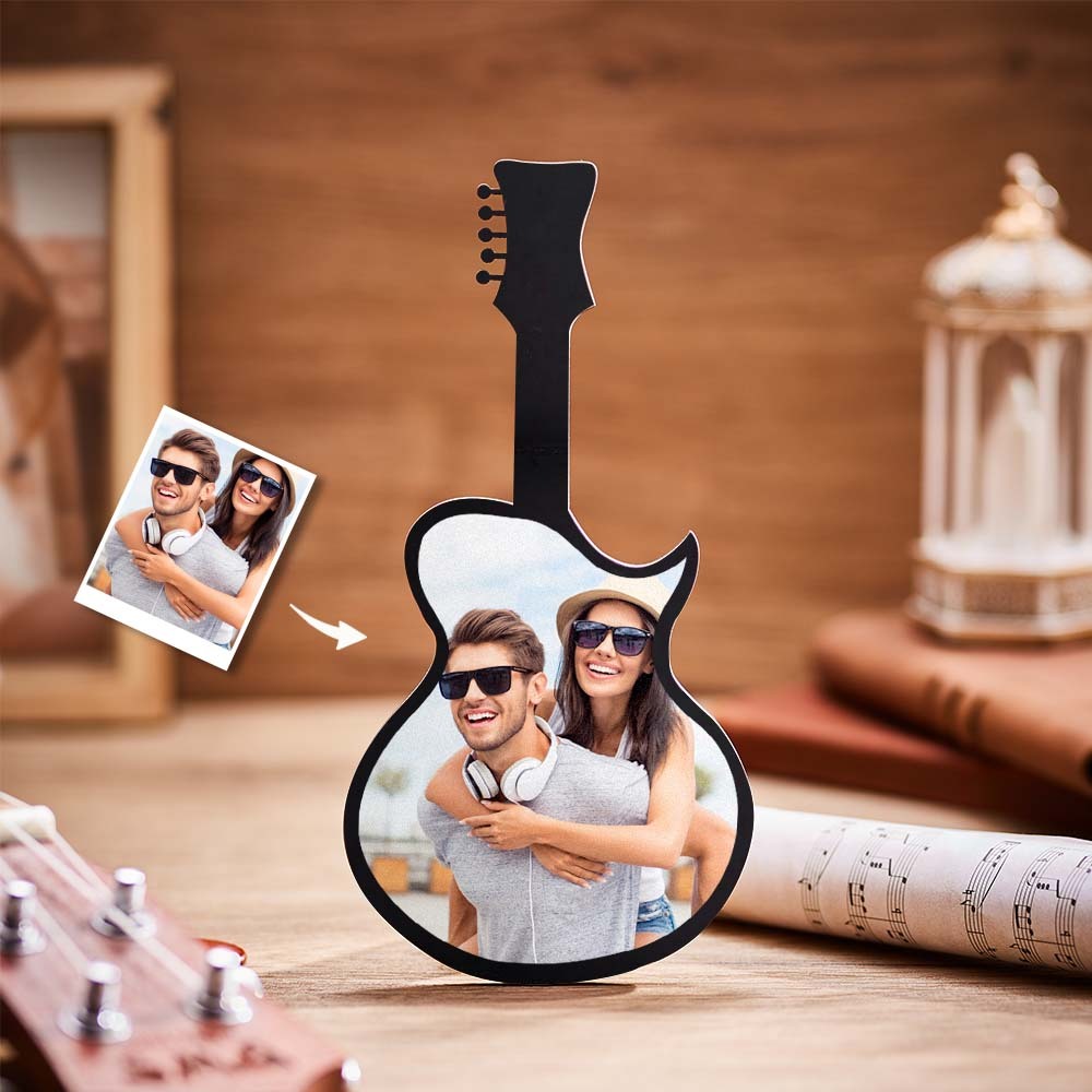 Custom Photo Guitar Frame Personalized Picture Frame Music Lover Gifts - soufeelau