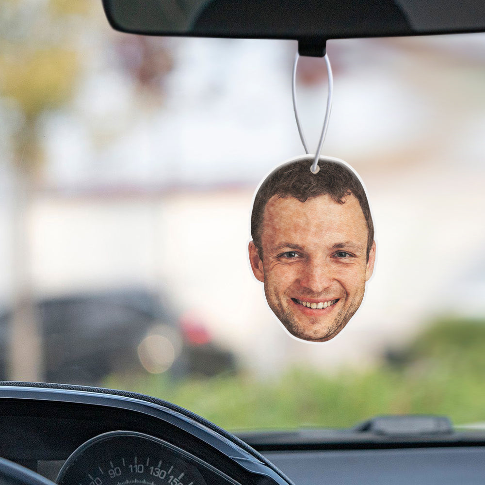 Custom Face Car Air Freshener Rearview Mirror Ornament 3PCS Funny Air Freshener Gifts - soufeelau