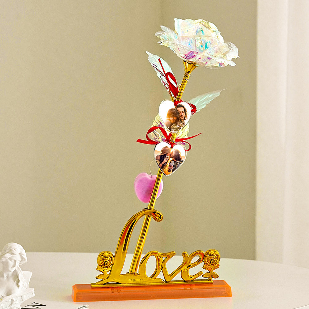 Custom Photo Rose Flower Artifical Galaxy Rose Creative Gift for Women - soufeelau