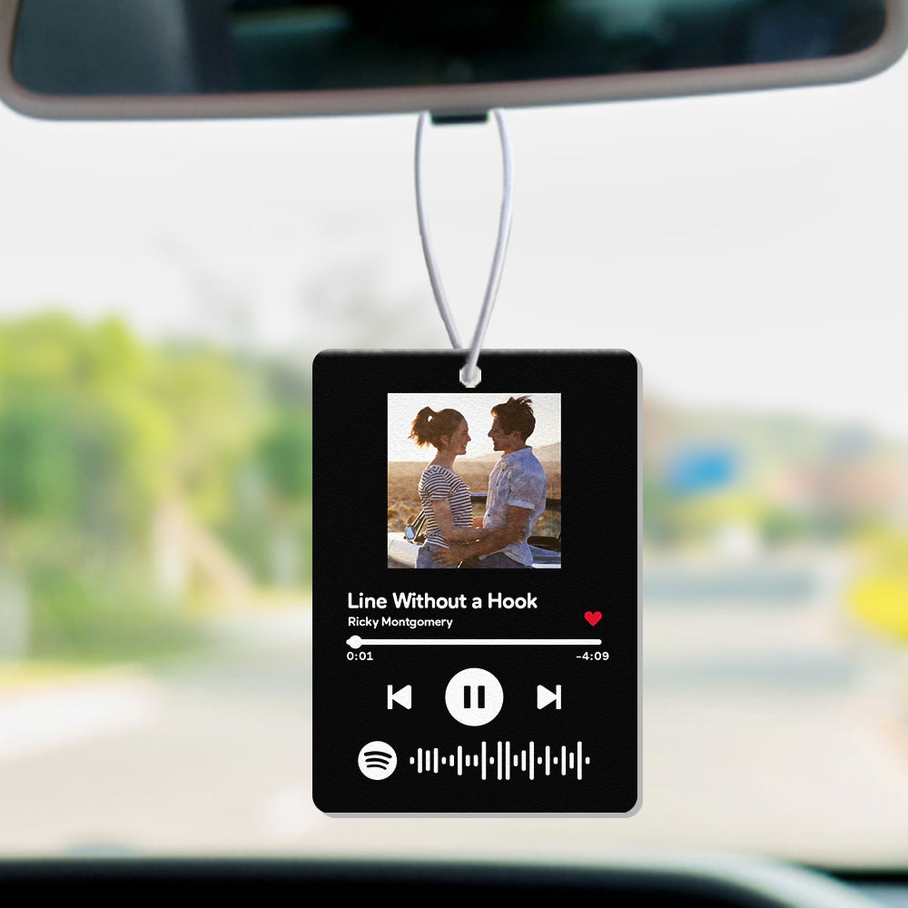 Custom Spotify Code Car Air Freshener Rearview Mirror Ornament Air Freshener Gifts - soufeelau