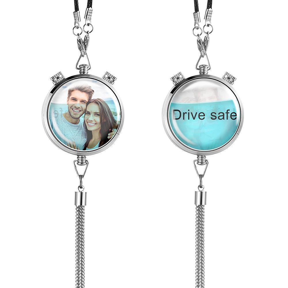 Custom Photo Air Freshener Perfume Box Pendant for Car Gift Personalized Hanging Air Freshener with Picture Text - soufeelau