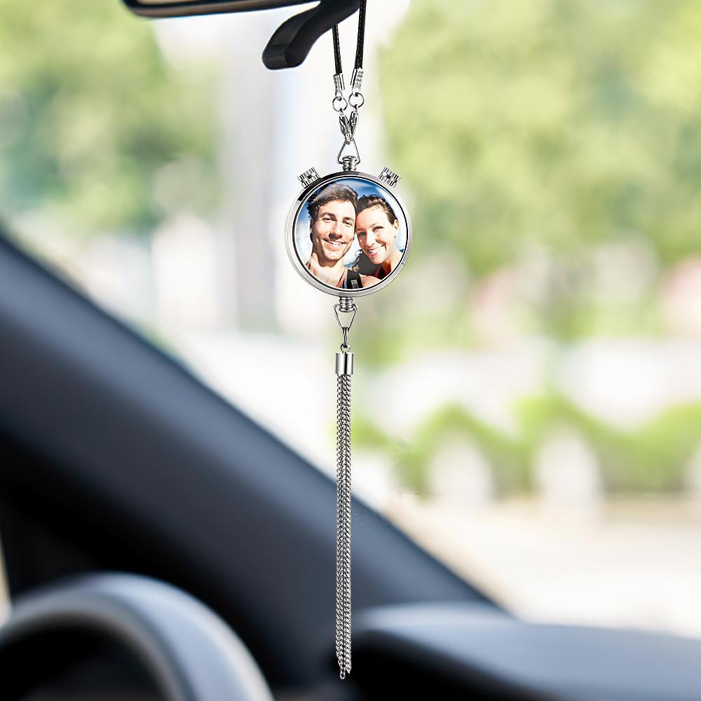 Custom Photo Air Freshener Perfume Box Pendant for Car Gift Personalized Hanging Air Freshener with Picture Text - soufeelau