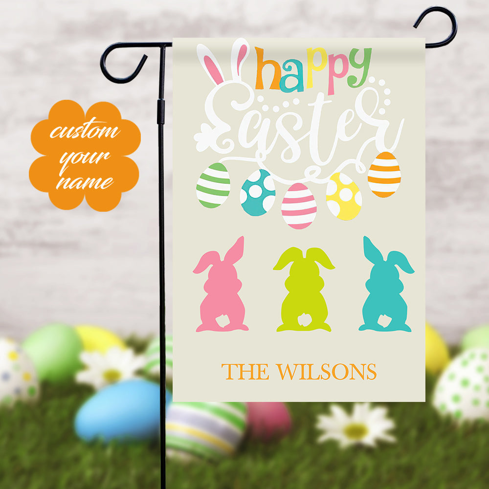 Custom Garden Flag Easter Yard Outdoor Decoration Personalized Spring Garden Flag - soufeelau