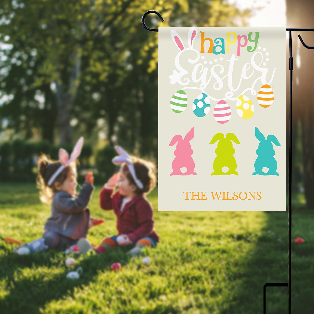 Custom Garden Flag Easter Yard Outdoor Decoration Personalized Spring Garden Flag - soufeelau