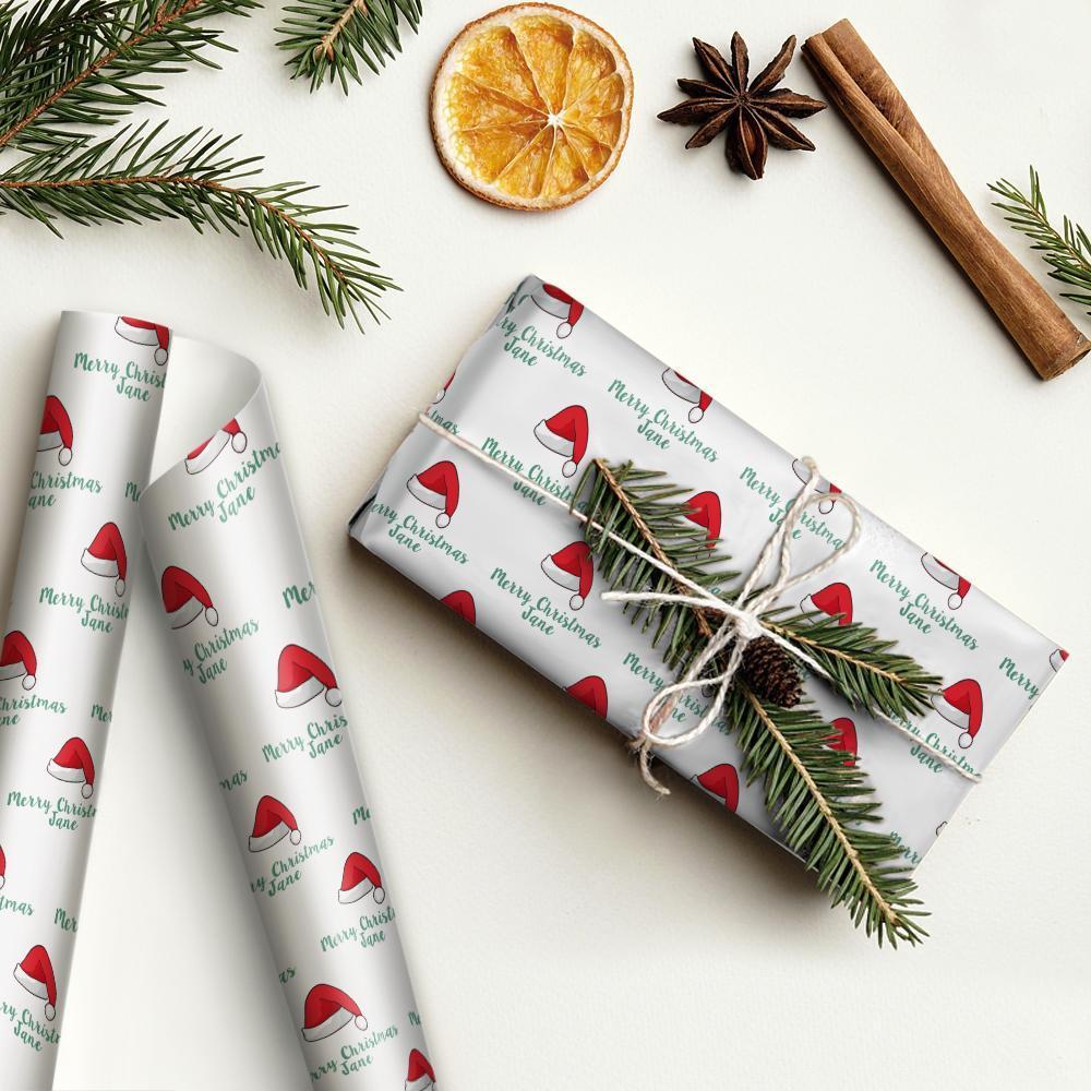 Custom Text Wrapping Paper  Christmas Gift Wrap