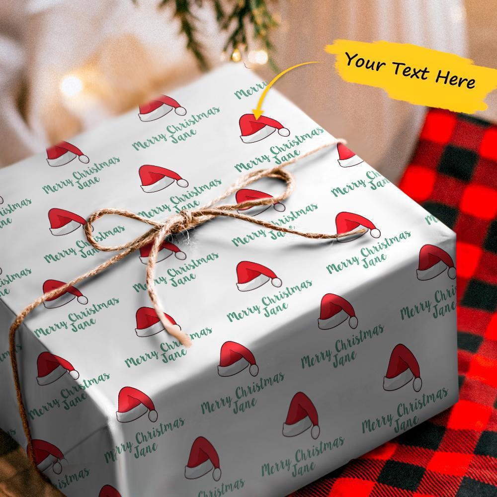 Custom Text Wrapping Paper  Christmas Gift Wrap