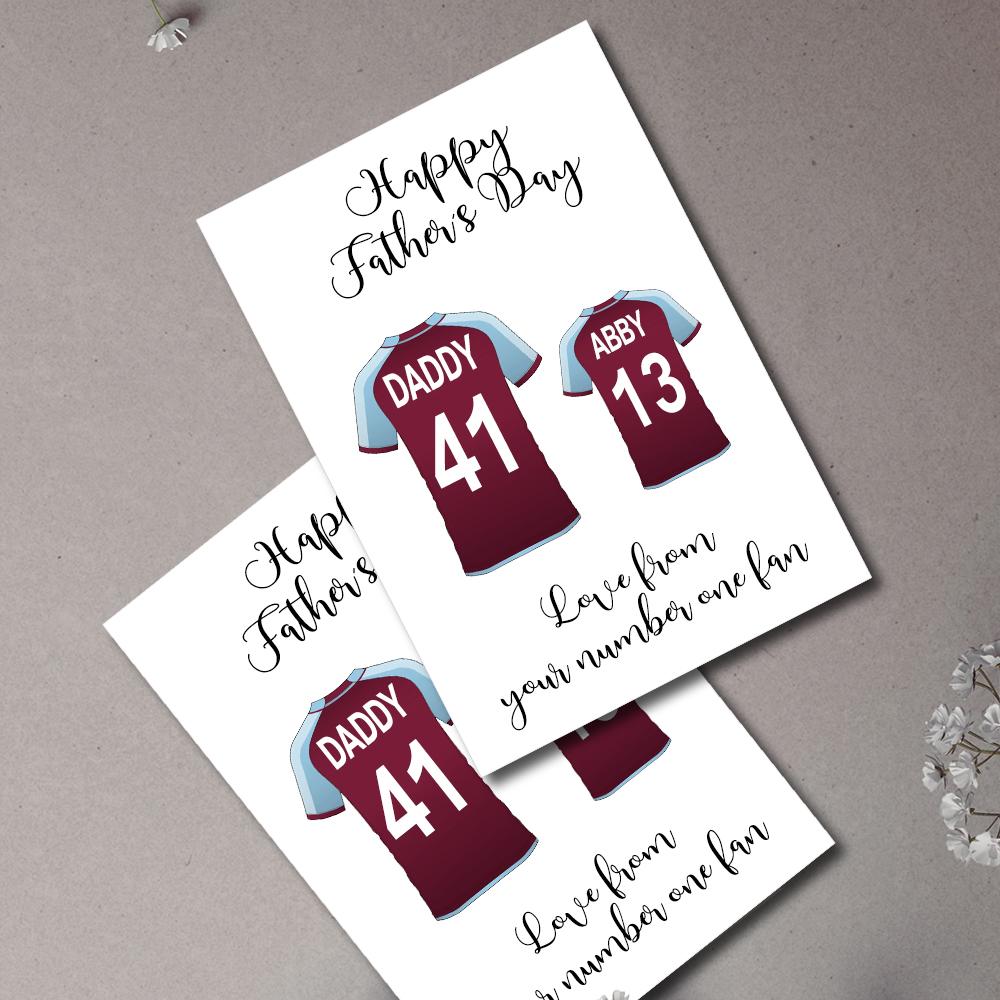 Custom Engraved Card I Will Always Be Your Number One Fan Gift For Father's Day