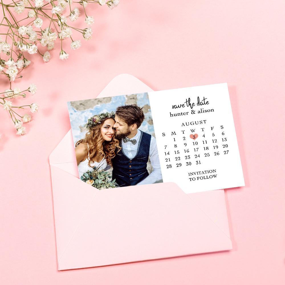 Custom Save the Date Cards Personalized Photo Text Greeting Card - soufeelau