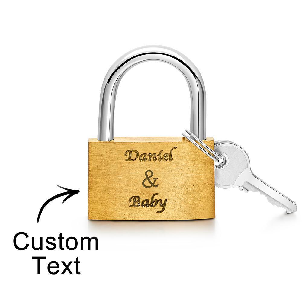 Custom Engraved Lock Name Unique Commemorative Gifts for Couple - soufeelau
