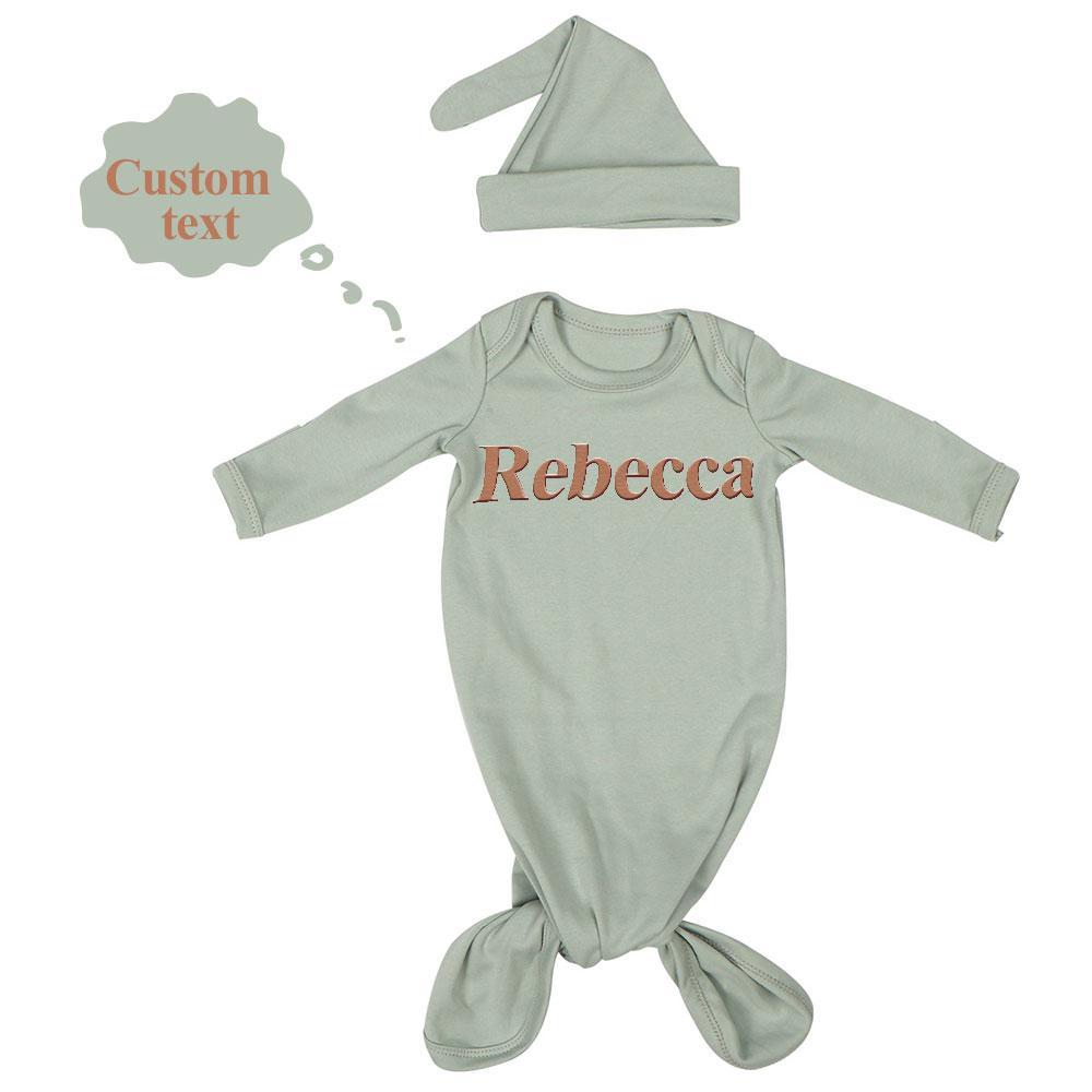 Custom Engraved Baby Toddler Clothing With Newborn Baby Hat Gift For Baby Shower