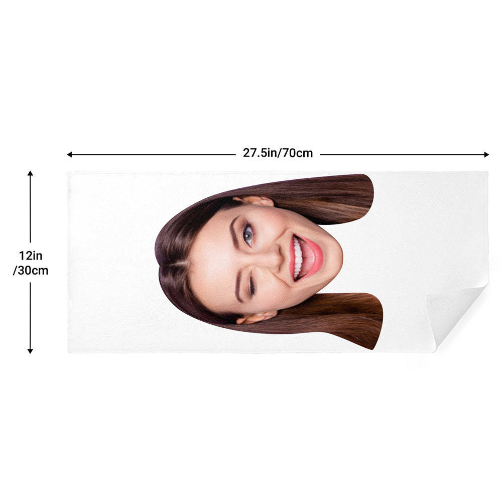 Custom Big Face Towel Personalized Photo Towel Funny Gift - soufeelau
