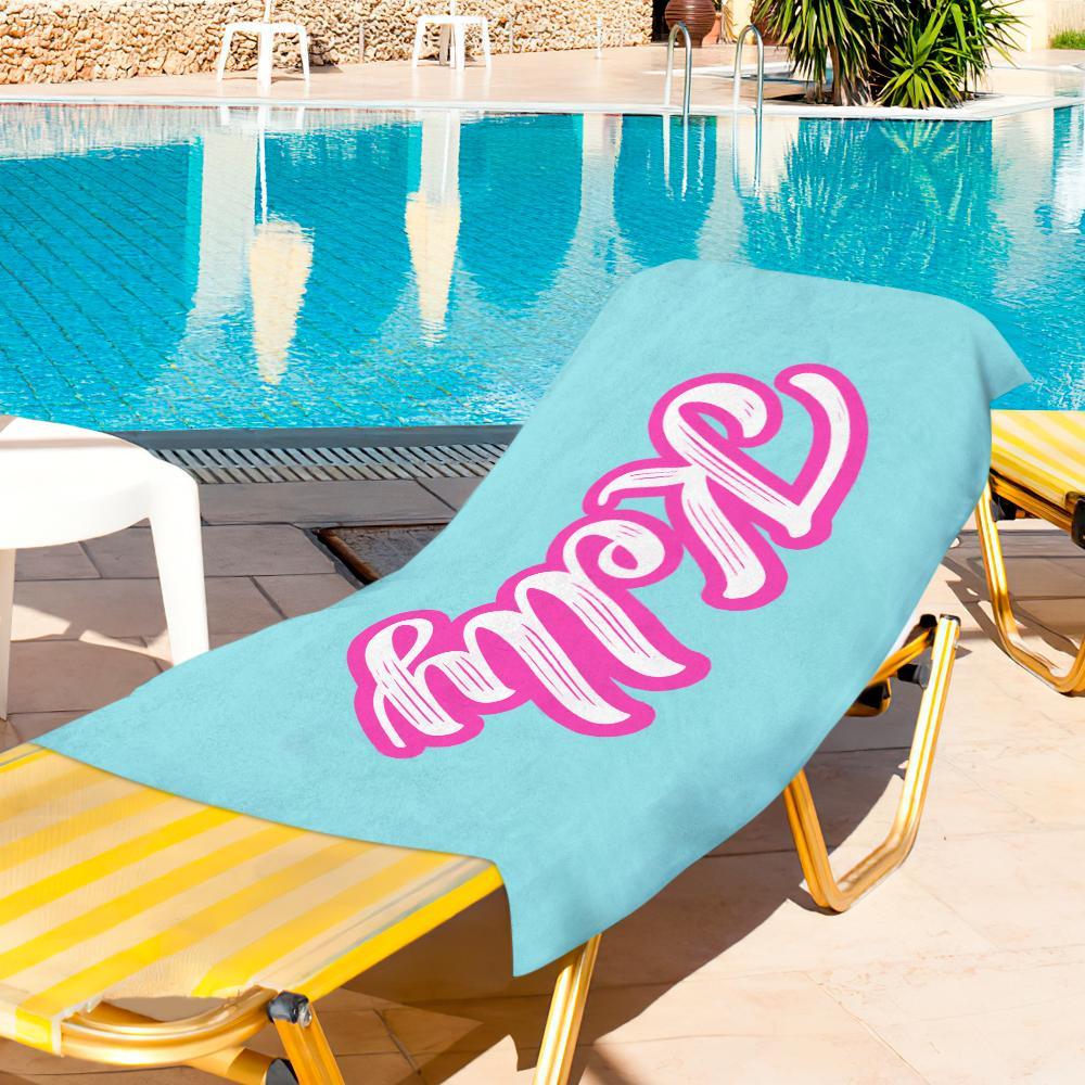 Personalised Towel Engraved with Name Colorful-Kelly - soufeelau