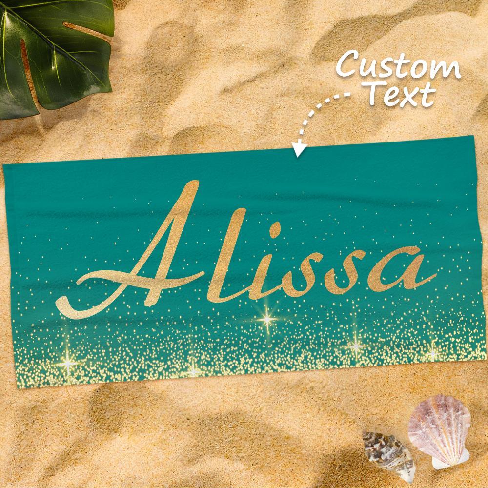 Personalised Towel Engraved with Name Colorful-Alissa - soufeelau