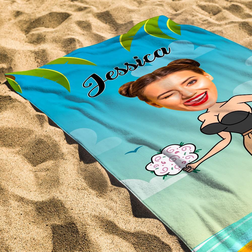 Engraved Photo Towel Gift for Girlfriend Personalized Towel Personalized Gifts - soufeelau