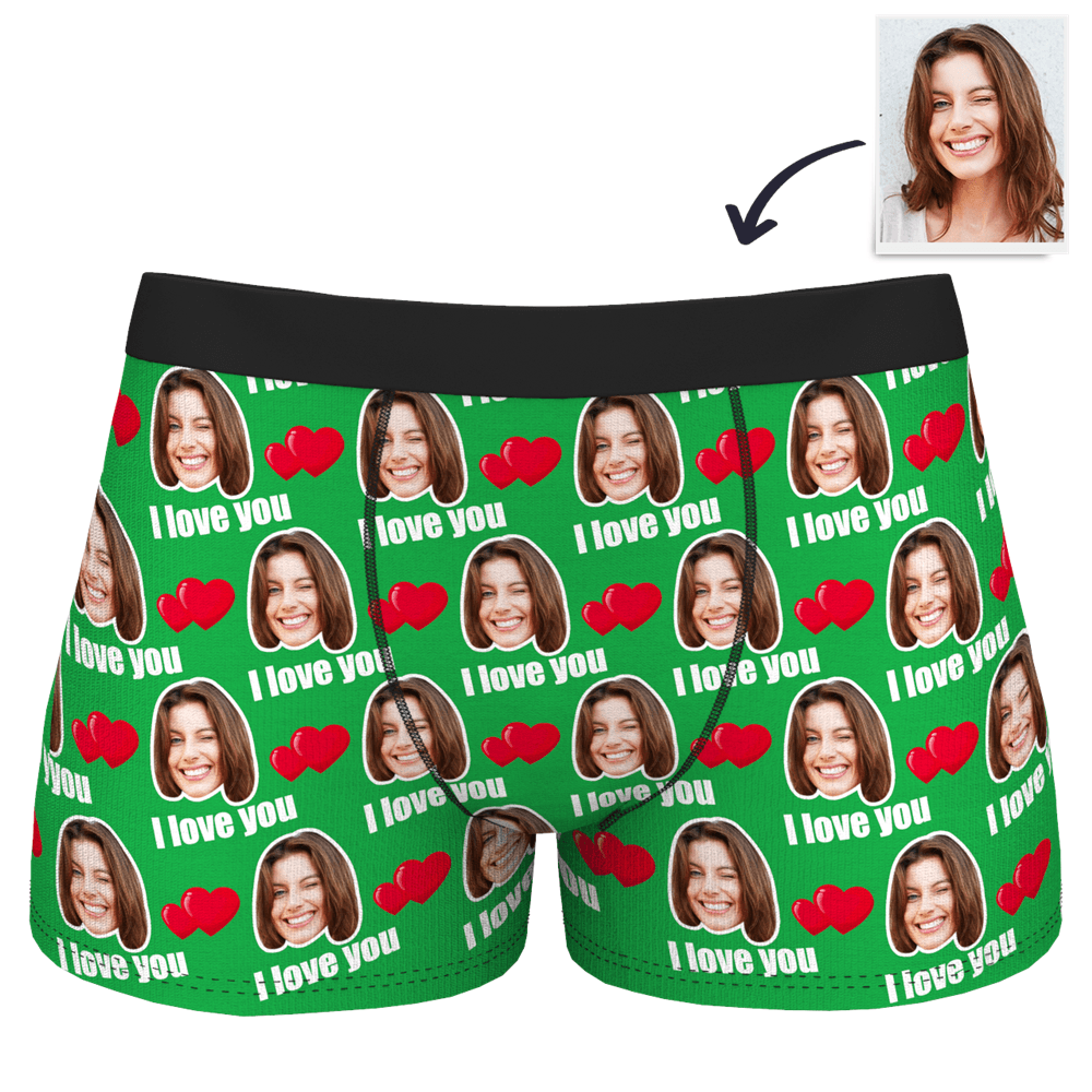 Couple Men's Custom Love Boxer Shorts 3D Online Preview