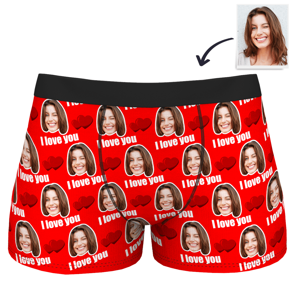 Couple Men's Custom Love Boxer Shorts 3D Online Preview