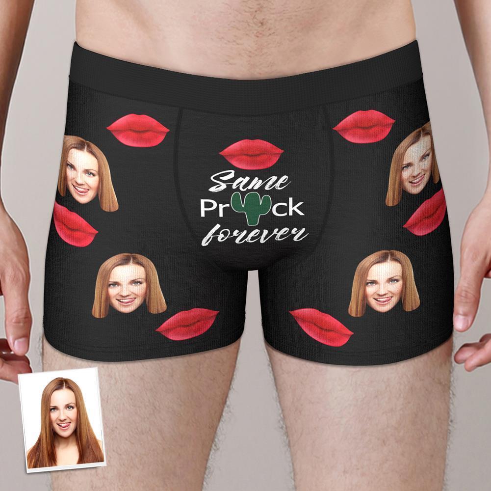 Custom Face Boxer Same Prick Forever Underwear Gift for Husband - soufeelau