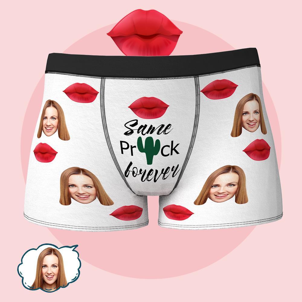 Custom Face Boxer Same Prick Forever Underwear Gift for Husband - soufeelau