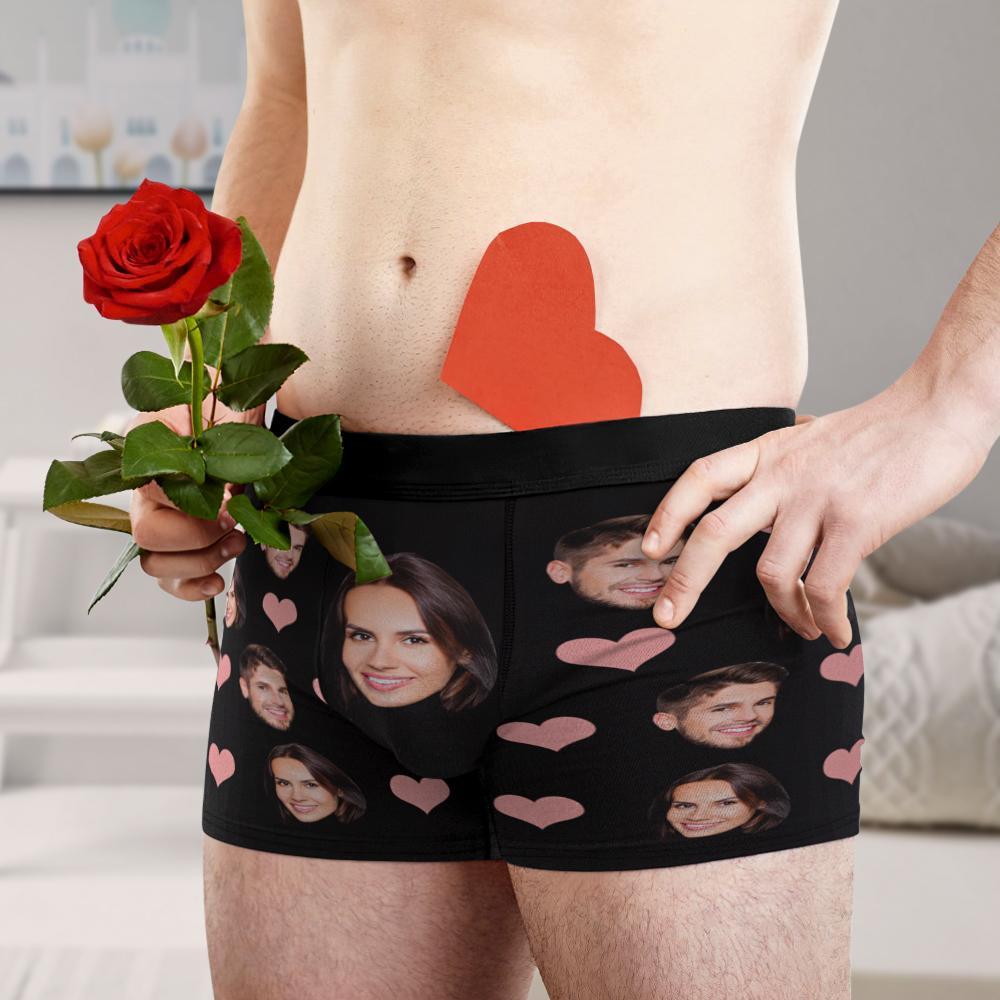 Custom Face Boxer Briefs Double Head 3D Online Preview Gifts for Boyfriend Couple Gifts
