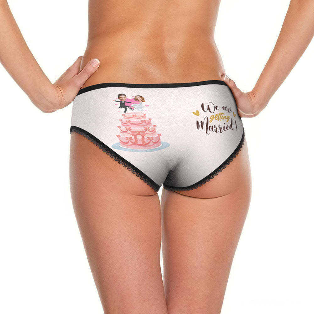 Custom Face Underwear We're Getting Married Panties Wedding Gift - soufeelau