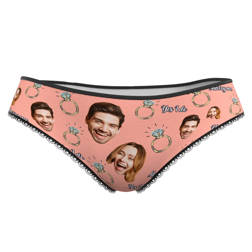 Custom Face Underwear Personalized Couple Face Panties Wedding Gift - soufeelau