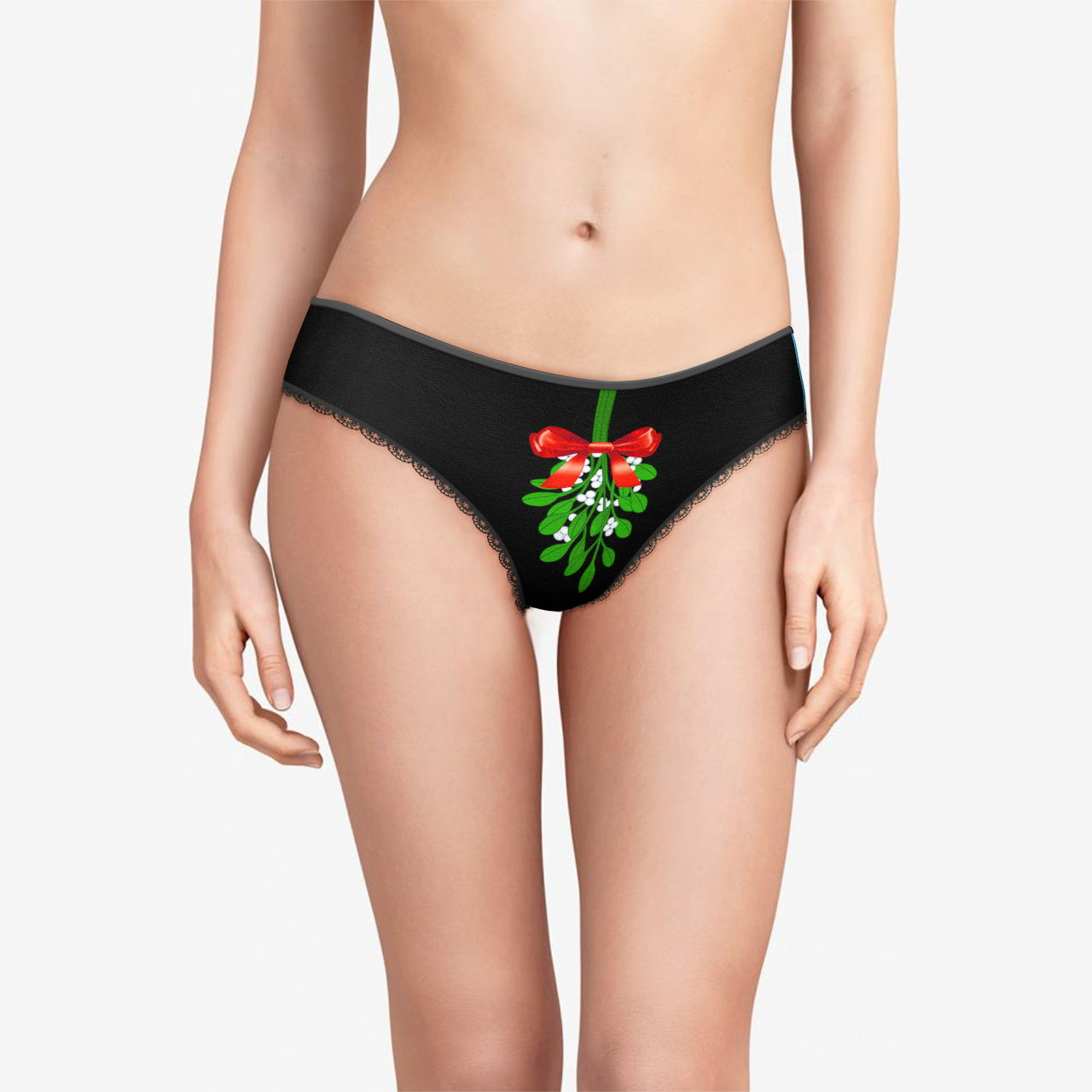 Christmas Gift Women's Panties Underwear Mistletoe Funny Christmas Gifts For Girlfriend - soufeelau