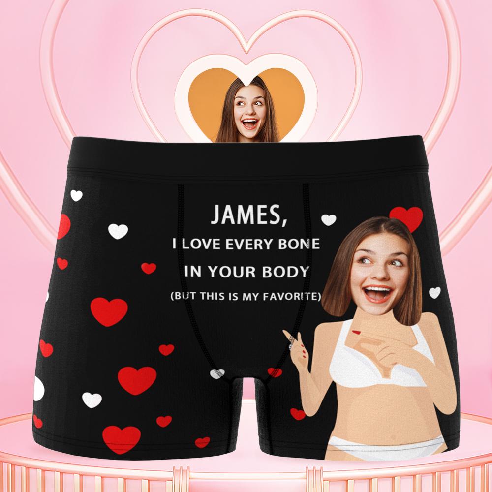 Custom Photo Boxer Funny Face Underwear Gifts for Husband/Him - Men's - soufeelau