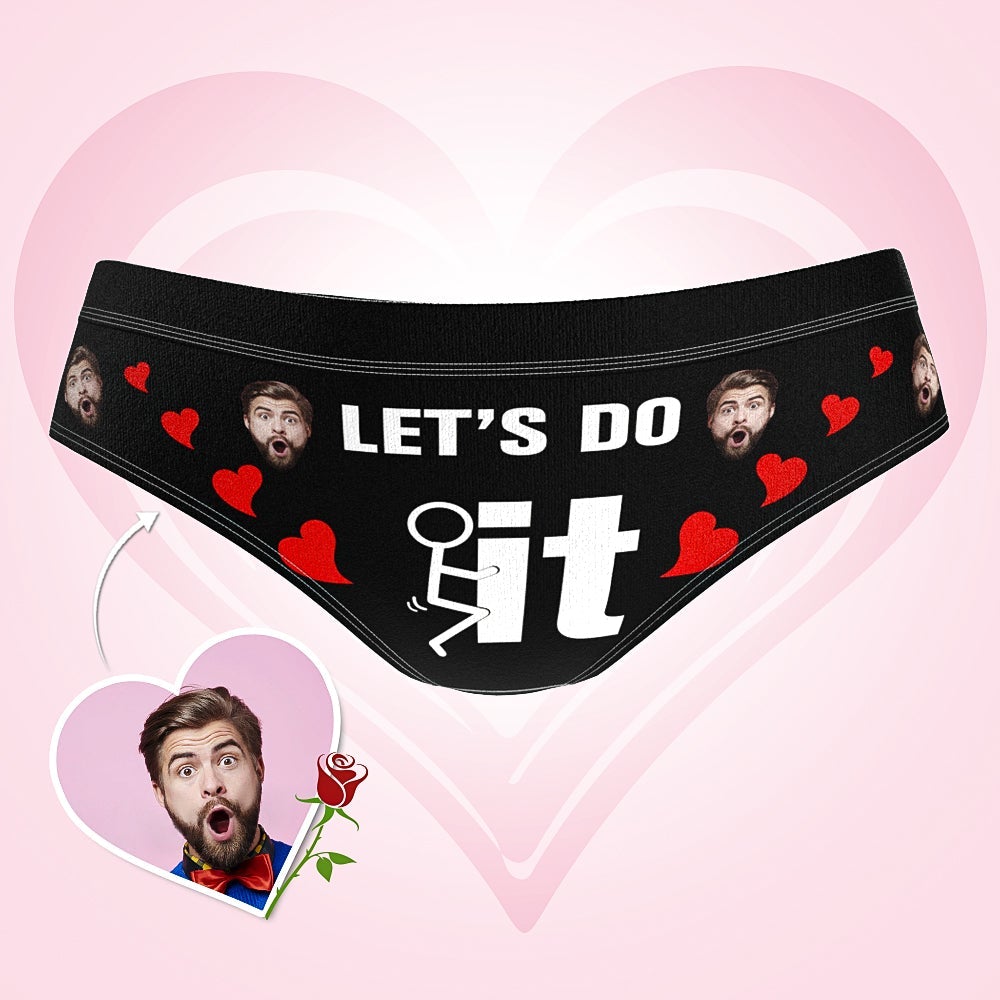 Custom Face Boxer Briefs Let's Do It Women's Boxer Gift For Lover