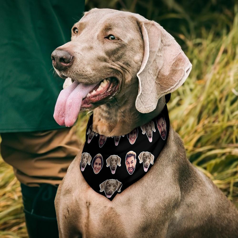 Custom Dog Bandana Soft Pet Flannel Bandana, Photo Animal Neckwear, Dog Scarf