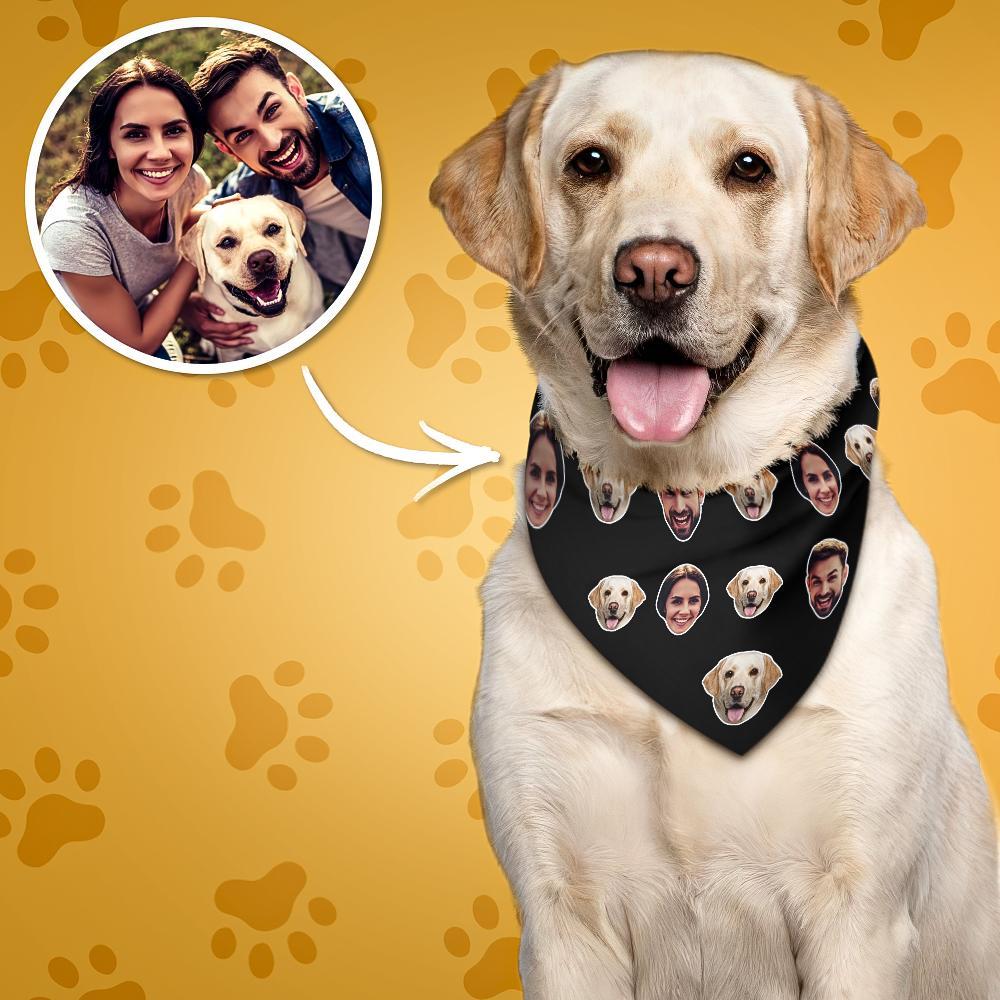 Custom Dog Bandana Soft Pet Flannel Bandana, Photo Animal Neckwear, Dog Scarf