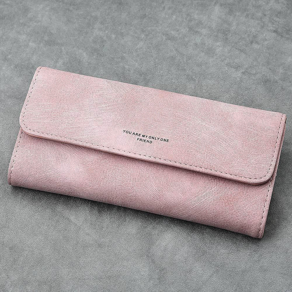 Women's Photo Engraved Trifold Photo Wallet - Blue Leather