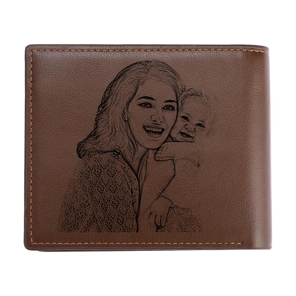 Custom Photo Wallet with Two Pictures Father's Gift