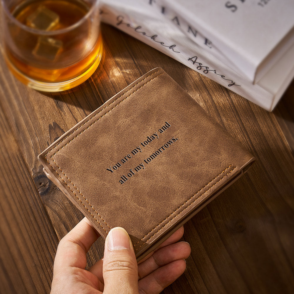 Custom Engraved Photo Wallet Men's Commemorate Gifts - soufeelau