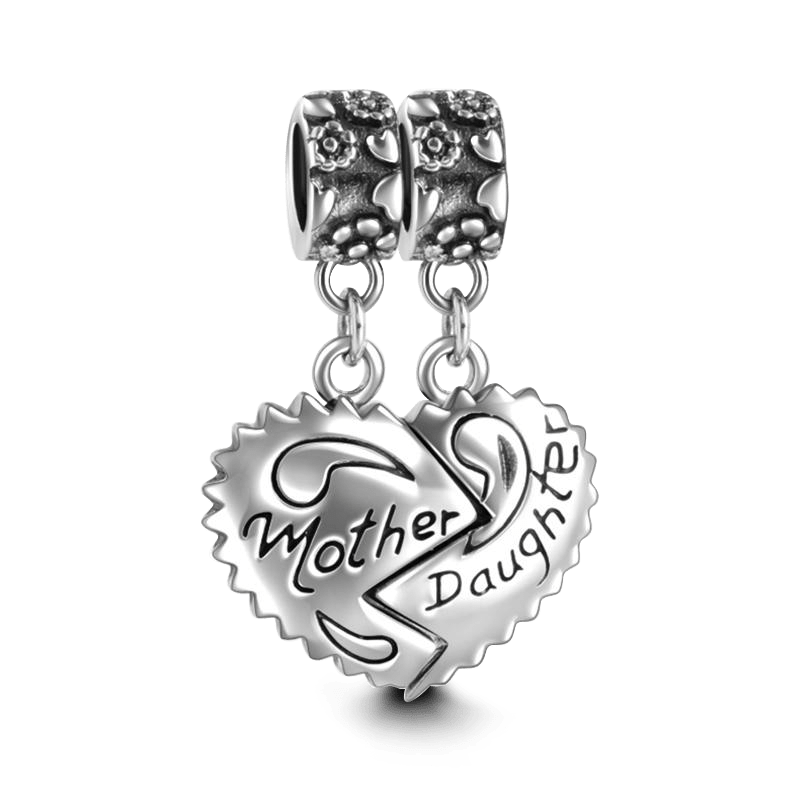 Mother and Daughter Infinity Love Complete Charm Bracelet Silver