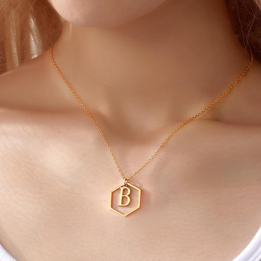 Stylish Letter Necklace Shaped Design Unique Gift