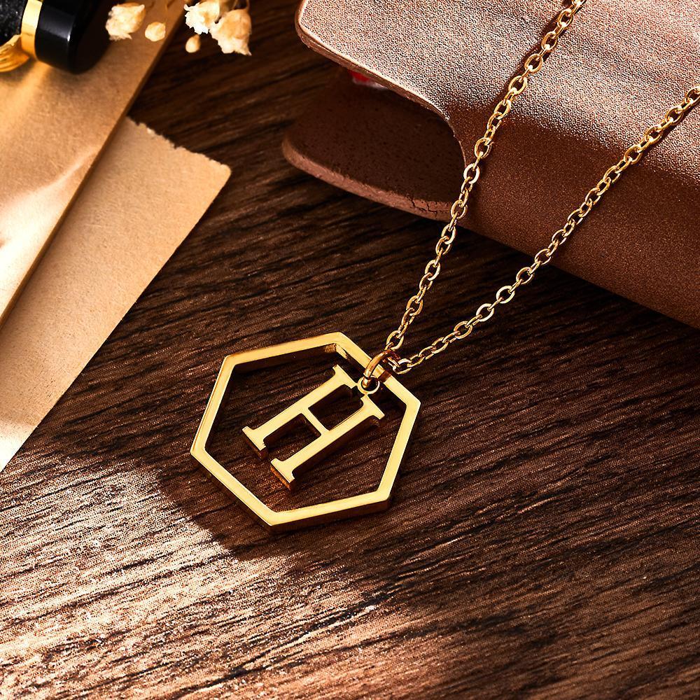 Stylish Letter Necklace Shaped Design Unique Gift