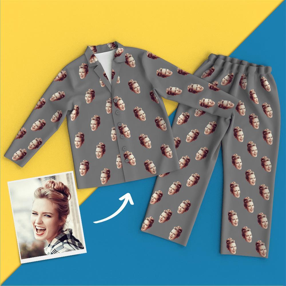 Custom Pajama Set Personalised Face Photo Sleepwear Gifts For Friends Unisex