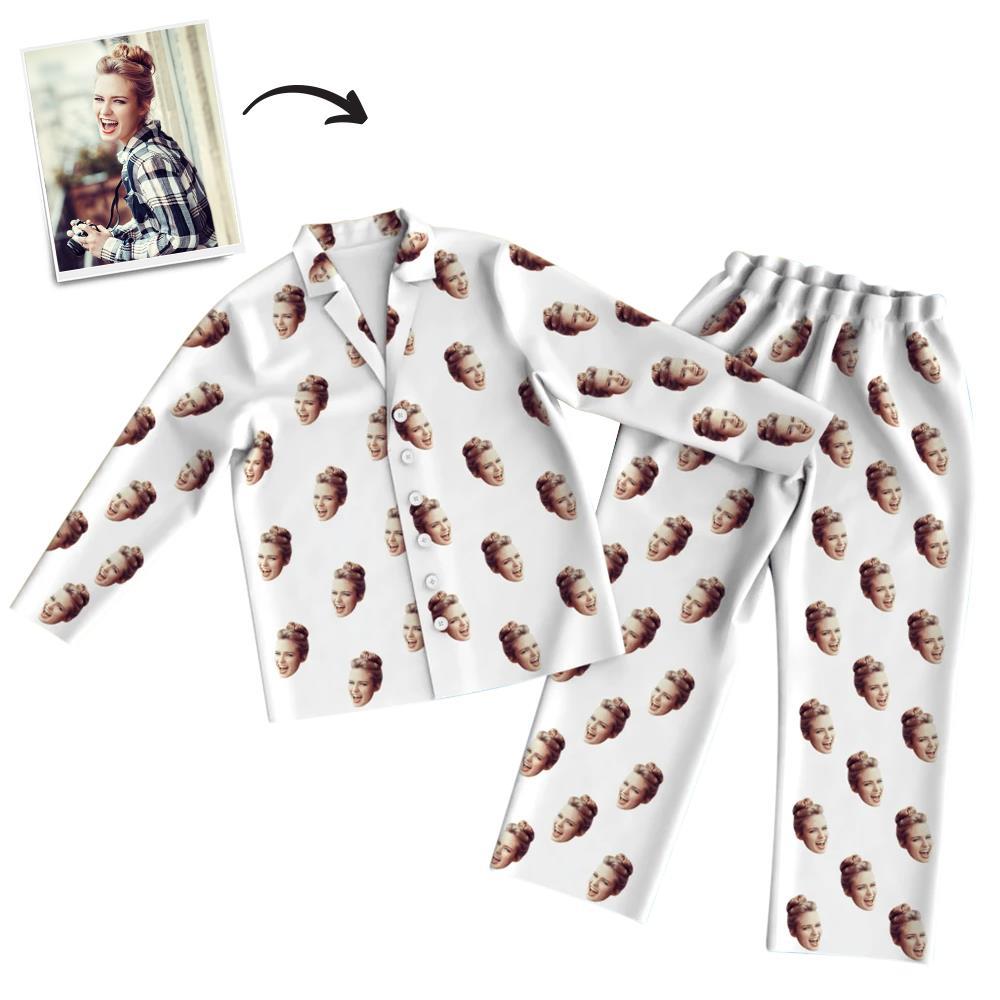Custom Pajama Set Personalised Face Photo Sleepwear Gifts For Friends Unisex
