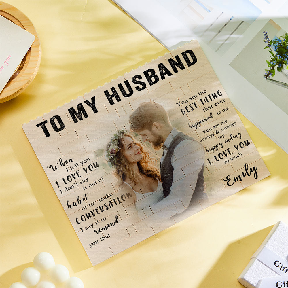 Custom Photo Building Block Brick To My Husband Gift For Husband - soufeelau