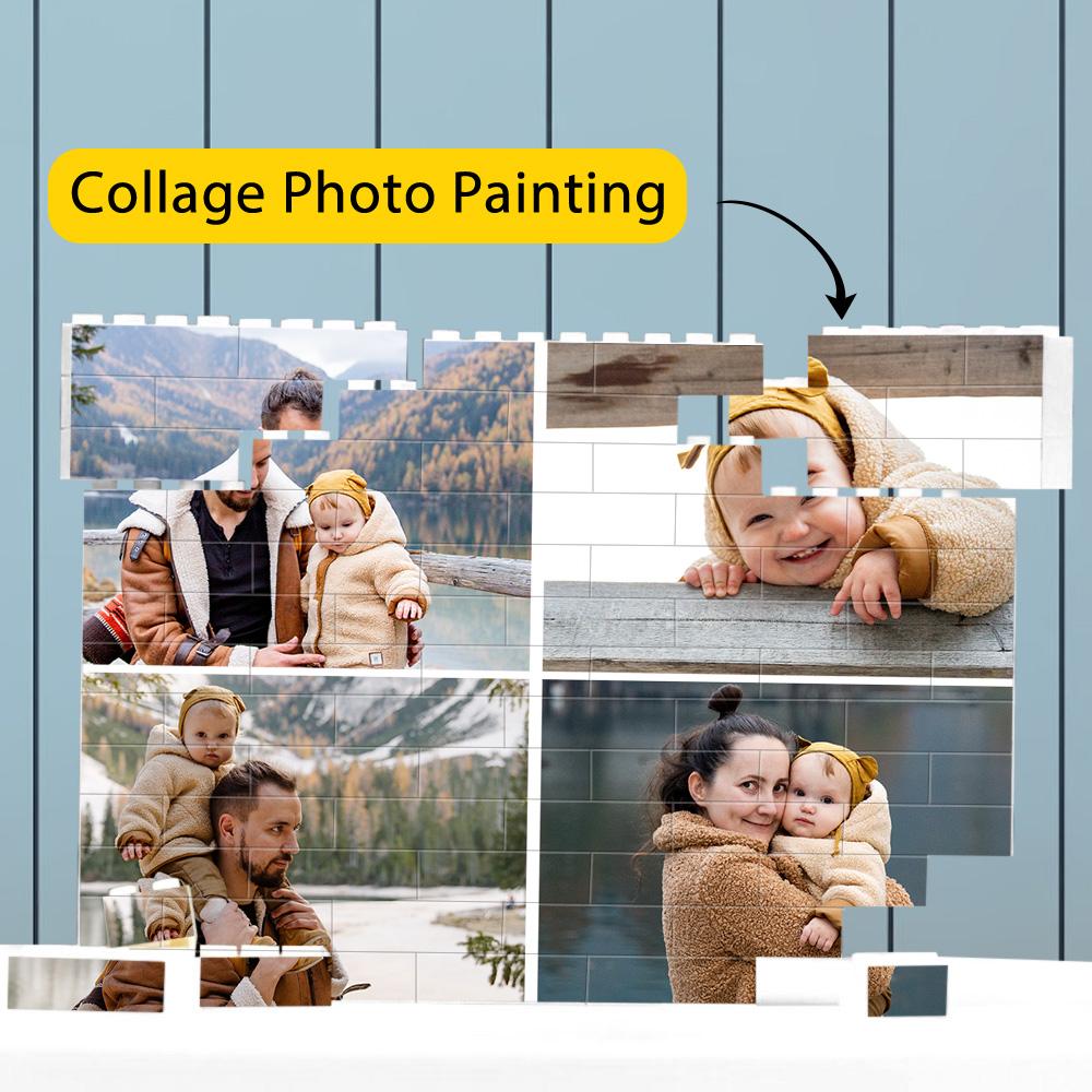 Personalized  Collage Multiphoto Building Brick Custom Photo Block Square Shape Memorial Gifts for Family - soufeelau