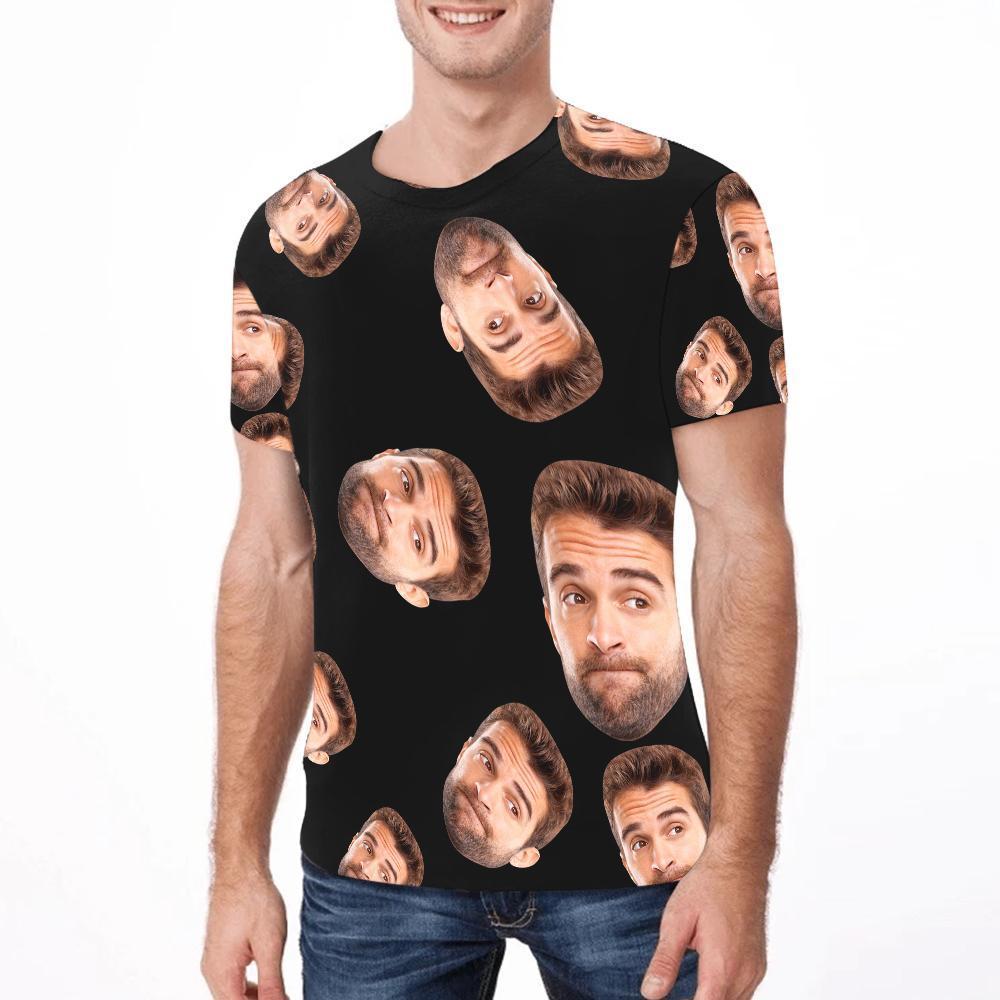 Custom Face T-shirt Photo Men's All Over Print T-shirt