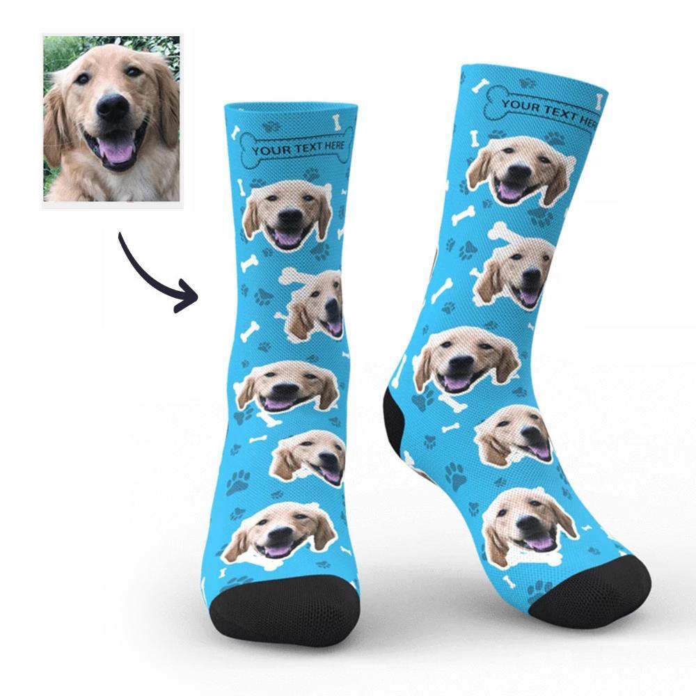 Custom Photo Socks,Dog Face Socks with Engraving