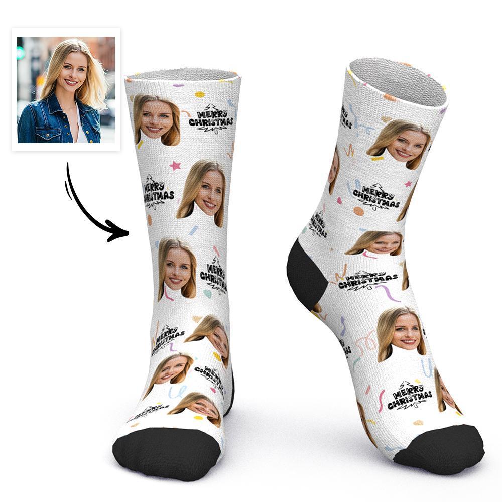 Custom Christmas Face Socks Personalized Photo Socks Christmas Gift