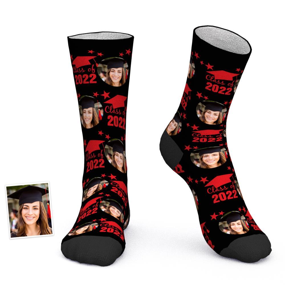 Custom Engraved Photo Socks Class of Graduation with Particular Year Gift for Graduate - soufeelau